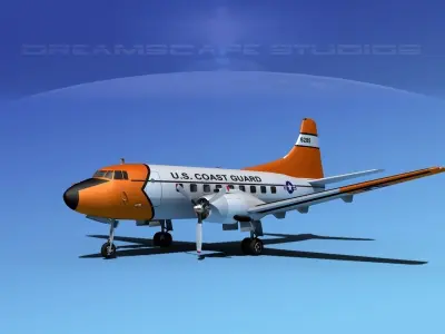 Martin 202 US Coast Guard 1 3D model