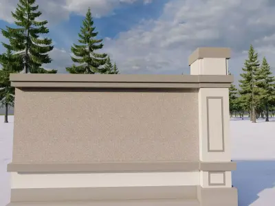 Compound wall structure 3D model