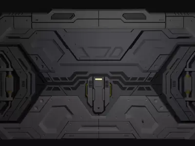 sci-fi door Free low-poly 3D model