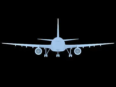 Not textured Airbus A300 3D model