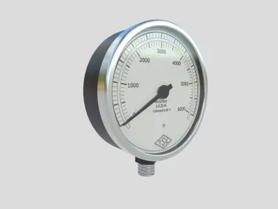Pressure Gauge M10 Low-poly 3D model