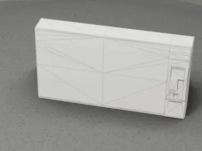 Packstation Object -5- Large Packstation with touchpad interface Low-poly 3D model