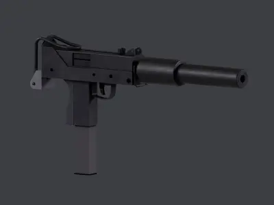 Ingram MAC-10 Low-poly 3D model