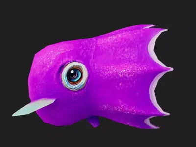 Dumbooctopus Low-poly 3D model