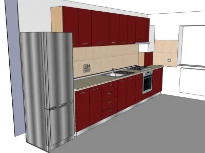 Kitchen Cosmin Free 3D model