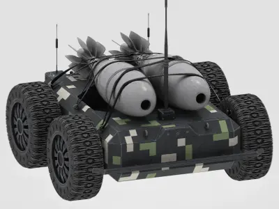 Ratel S Anti Tank Drone with Mortar Rounds 3D model
