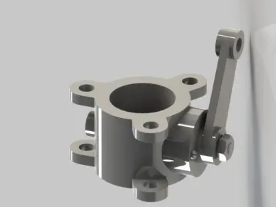 Butterfly Valve Assembly Free 3D model