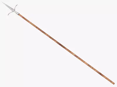 Medieval Spear Low-poly 3D model