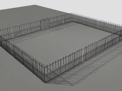 Railing Fence pack 1 Low-poly 3D model