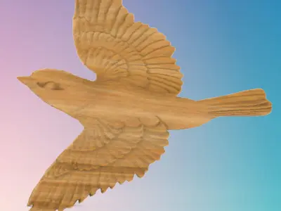 sparrow 3D MODEL STL FILE FOR CNC ROUTER LASER 3D print model