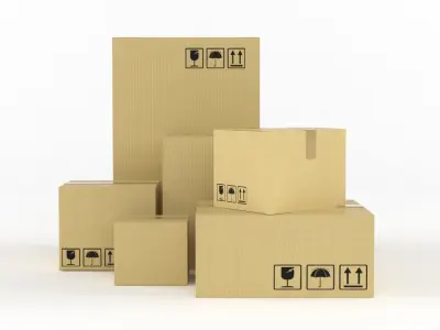 Cardboard Boxes 3D model