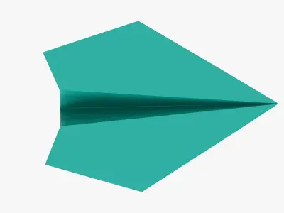 Paper airplane 03 3D model