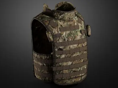 Army Vest 02 Low-poly 3D model