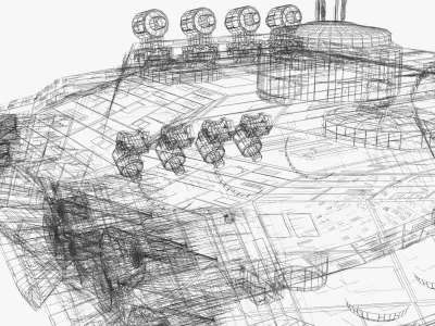 CDF Starfall Battleship 3D model