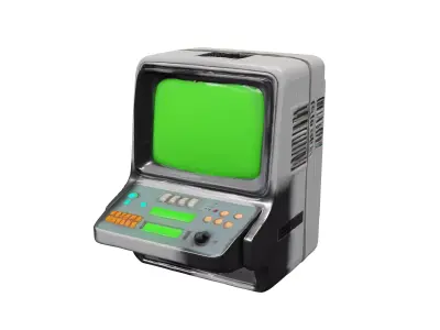 Retro scifi computer console 3D model