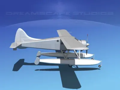 Dehavilland DHC-2 Bare Metal 3D model