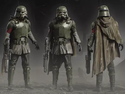 Mudtrooper Low-poly 3D model