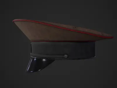 Peaked cap USSR Low-poly 3D model