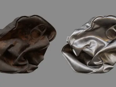 Crushed Fish Can 06 3D model