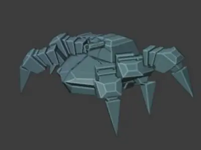 Spider bot Free low-poly 3D model