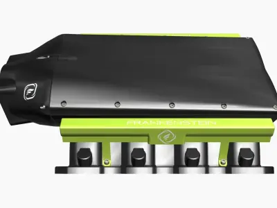 Frankenstein Low Pro billet intake manifold Low-poly 3D model