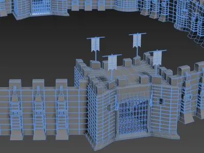 Castle Low-poly 3D model