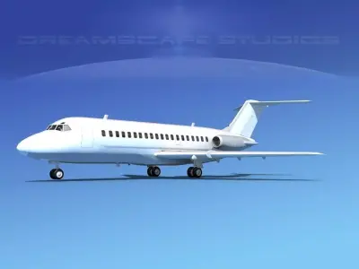 Douglas DC-9-15 Unmarked 1 3D model