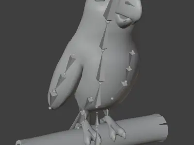 Cartoon Ara Parrot Animated 3D Models Low-poly 3D model