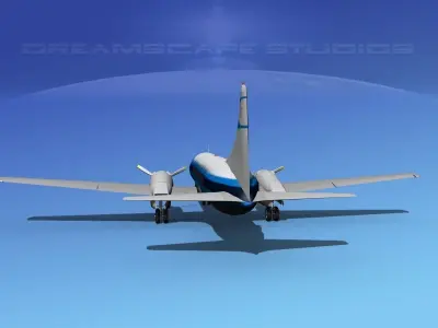 Convair CV-340 Carolina Air Service 3D model