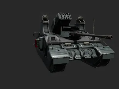 Sci-fi Tank Low-poly 3D model