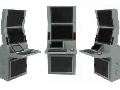 MULTIFUNCTIONAL TACTICAL DISPLAY 3D Low-poly 3D model