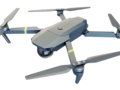 DJI Mavic Pro Drone 3d model vray realistic Low-poly 3D model