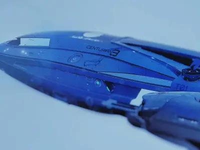 Centurian Spaceship Low-poly 3D model