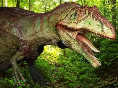 Giganotosaurus t - rex dinosaur Low-poly 3D model