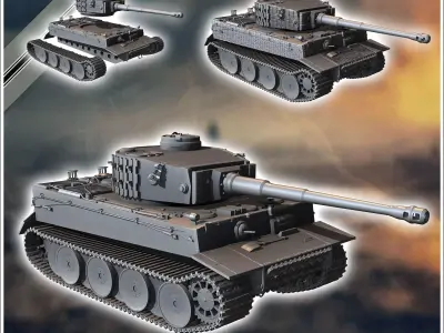 Panzer VI Tiger Ausf E 1942 early - miniatures tabletop scenery 3D print model