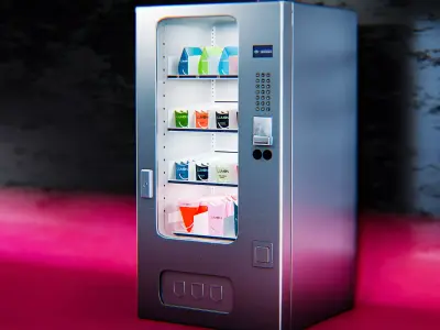 Sci-Fi Vending Machine Free low-poly 3D model