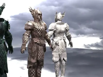 Viking Warrior Statue model 3D 3D model