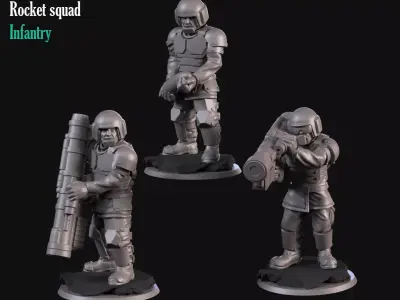 Rocket Laucnher Squad 3D print model