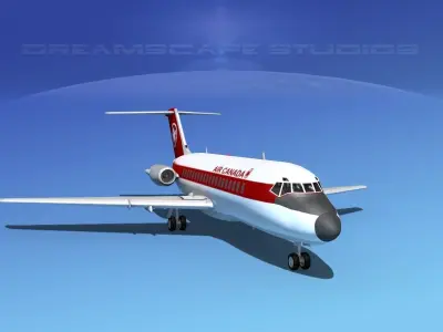 Doulgas DC-9-20 Air Canada 3D model