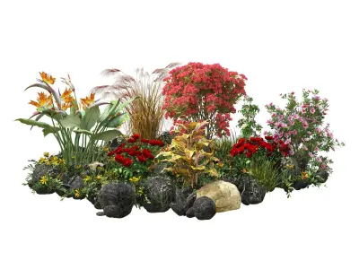 Spring Flower Collection Low-poly 3D model