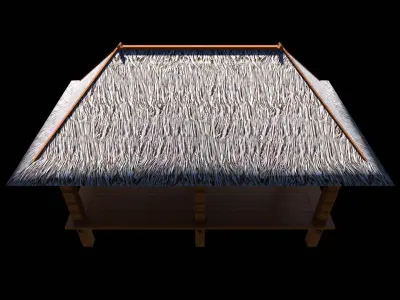 Berugak Sekenem From Indonesia Low-poly 3D model