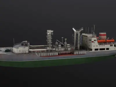 Dubna-tanker Low-poly 3D model