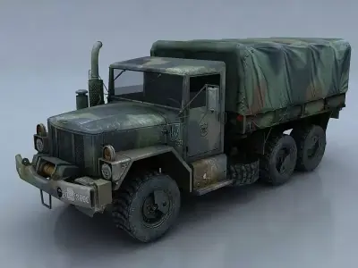 M35A3c military truck in camouflage Low-poly 3D model