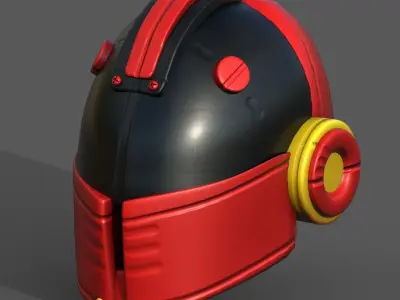 Helmet plastic mask protection pollution  Low-poly 3D model order