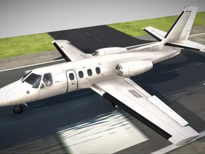 Cessna 500 Citation I Low-poly 3D model