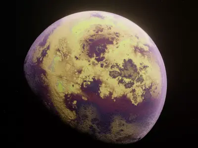 Planet Space Ready to game  Low-poly 3D model 3