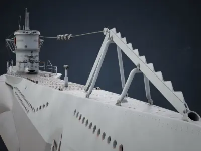German Type VIIC U-Boat 3D model