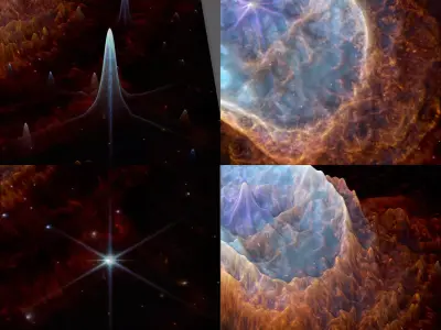 Low Res James webb deep sky object 3d software analysis Free 3D print model