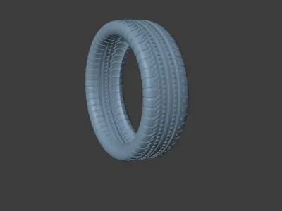 Detailed tire model 3D model