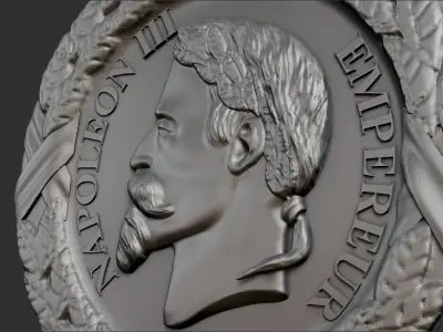 Commemorative medal of the 1859 Italian Campaign 3D print model